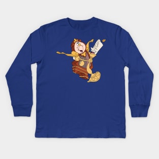 Lumiere and Cogsworth Kids Long Sleeve T-Shirt